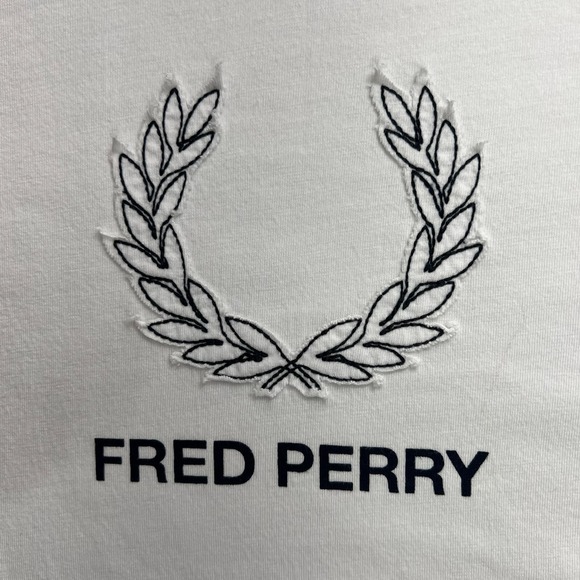 Fred Perry T-Shirt Short Sleeve Crewneck Cotton White Men's Size XXL VGT NWT - Picture 4 of 11